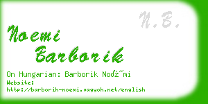 noemi barborik business card